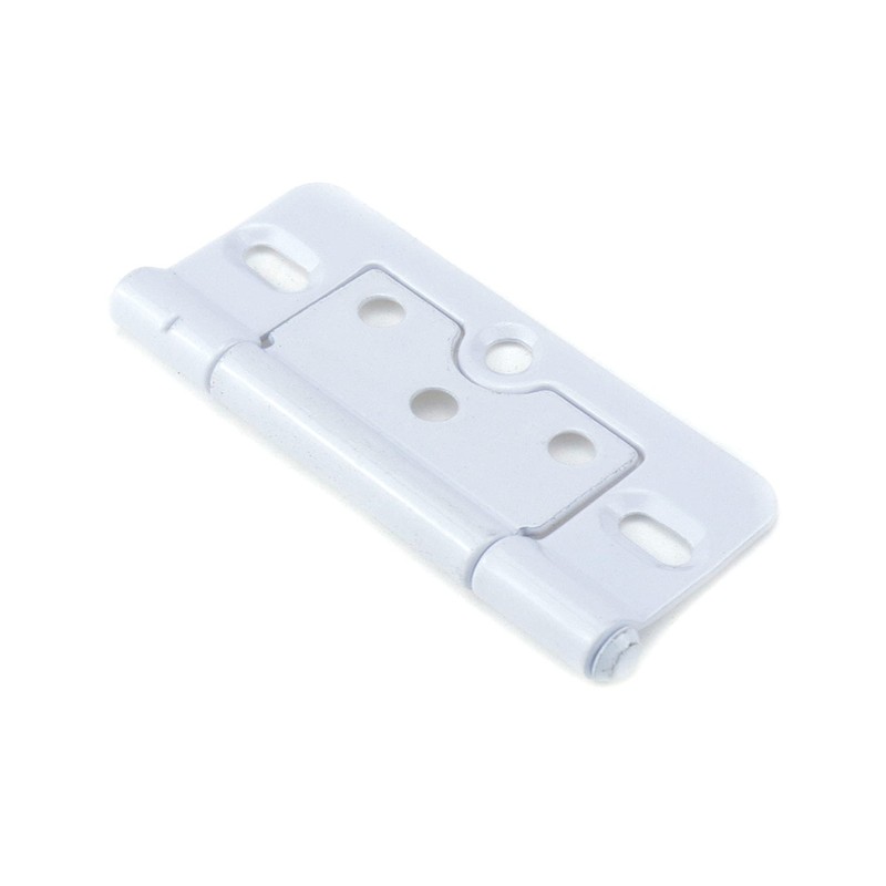 Wealrit 4 pcs White Non-Mortise Hinges Metal Door Hinges Heavy