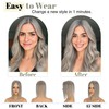 SEGO Grey Hair Toppers for Women Real Human Hair No