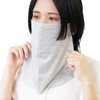 ［絹屋］ 冷感シルクのフェイスカバー シルク 紫外線 UVカット 接触冷感 マスクタイプ レディース SO7648 銀色