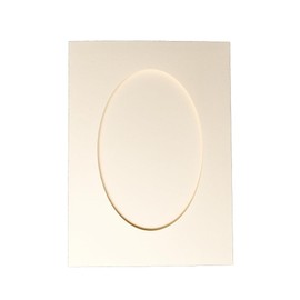 Stitchtastic Oval Aperture A5 Cards - Cream (Pack Of 4)