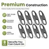 Premium 8 Pcs Anti Theft Zipper Clips, Space Gray (Gunmetal),