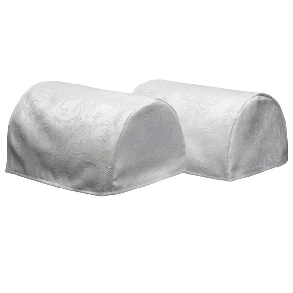Classic Home Store Jacquard Damask Antimacassar Pair of Round Arm