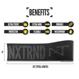 Nxtrnd TRF Turf Tape Football, Extra Wide Kinesiology Tape, Protects from Turf Burn (Black)