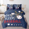 Feelyou Baseball 7 Piece Bedding Set Full Size Kids Boys