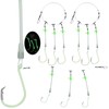 CWSDXM 2-Pack Luminous Deep Drop Rigs, 3 Circle Hooks 8/0