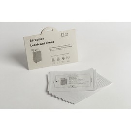 KEMITAC Shredder Maintenance Sheets, Pack of 12, Includes Abrasive and Lubricant, for Sharpening and Preventing Paper Jams