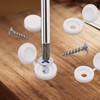 BUXIMN 150pcs Plastic Hinged Screw Covers Caps, Flolding Screw Cap