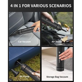 Car Vacuum, Handheld Vacuum Cleaner Blow & Suction 2 in 1, 20000PA High Power Car Vacuum Portable Cordless, Portable Vacuum for Car, 70 Mins Runtime, 3.5H Type-C Fast Charge, Home, Keyboard Cleaning