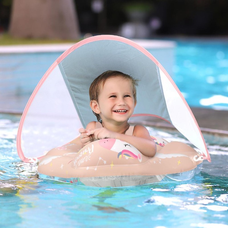 Baby Swimming Float Cartoon Pony Inflatable Baby Pool Float Ring