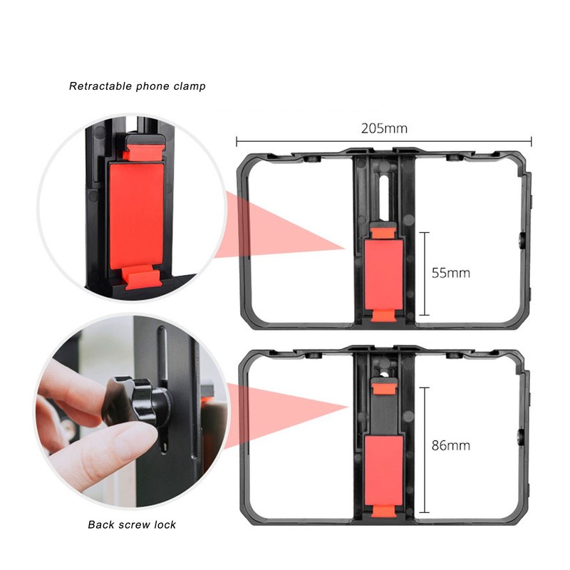 Phone Video Rig Kit with Handle Phone Stabilizer Cage Fill