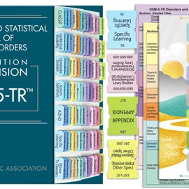 Index Tabs for DSM-5-TR, 94 Printed DSM-V-TR Tabs with Blank Tabs, Color-Coded with Alignment Card & Abbreviation Description Cards for The Diagnostic and Statistical Manual of Mental Disorders