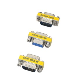 DGBRSM 3pcs Metal Mini-Size RS232 Coupler Kit for PC Computer Data Transmission Change The Gender on Serial Cables, Switches and Tap Boxes, or Extend Computer Cables