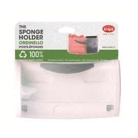 Snips Ordinello Sponge Holder Kitchen Sponge Holder Sink 22.5 x 12.5 x 8 cm, Sink Organiser Made of Recycled Plastic Content, Made in Italy