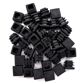 Square Tubing Plug Cap, 5/8 Inch Riccioofy 30Pcs Tubing End Cap Plastic Plugs Chair Glide Insert Finishing Plug Black