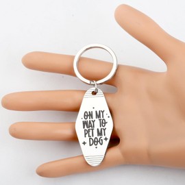 TGBJE Dog Lover Gift Dog Mom Gifts On My Way To Pet Dog Paw Print Keychain Pet Owner Gift Pet Sitter Appreciation Gift Dog Walker Jewelry (C-Way To Pet Dog kc)