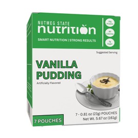 Nutmeg State Nutrition - High Protein Instant Pudding Mix, Protein Dessert, 15g Protein, 80 Calories, 2g Sugar, 7 Servings Per Box (1 Box (7 Servings), Vanilla)