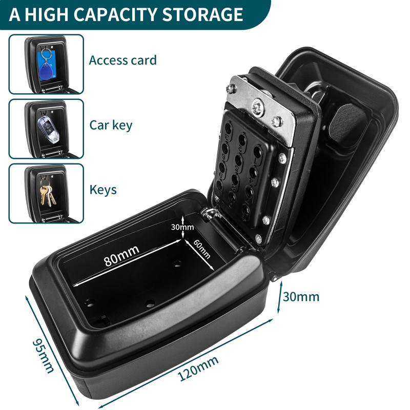 EasyStar Key Safe, Key Boxes Wall Mounted, Key Lock Box
