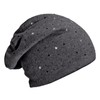 DonDon Women's Slouch Winter Beanie Hat Lined with Star Print