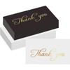 HUKXDGXY Gold Foil Thank You Cards, Elegant White + Black