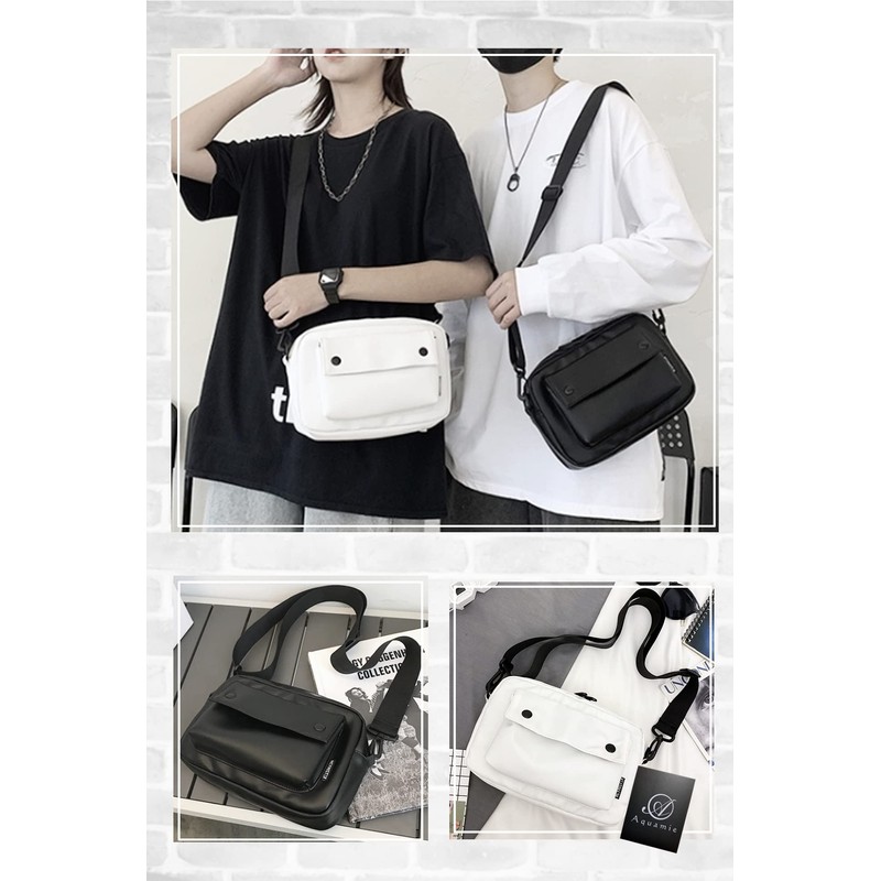 Aquamie Mini Shoulder Nylon Bag Crossbody Smartphone Pochette Sacoche Horizontal