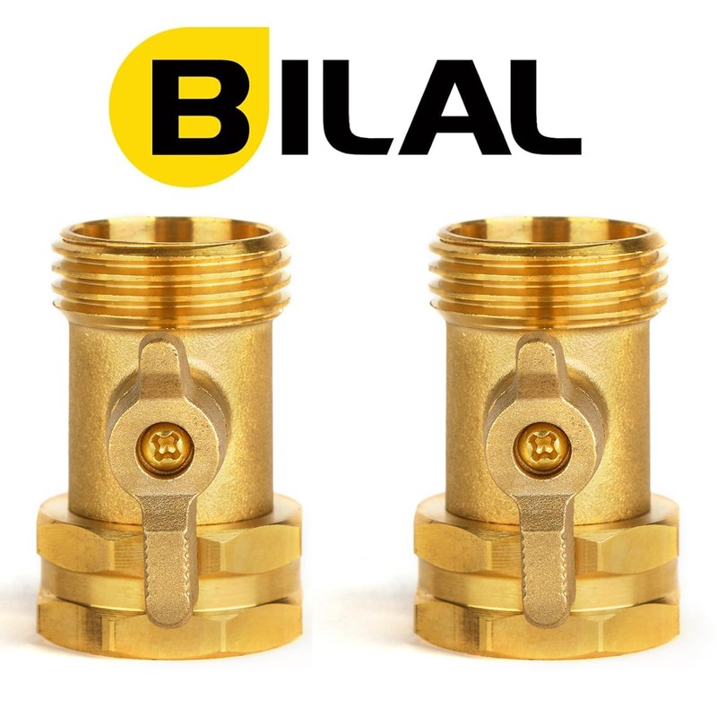 2 Pack Garden Hose Shut Off Valve - Extended Handle