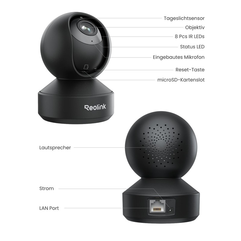 Reolink Indoor WiFi Security Camera, 3X Optical Zoom Baby Monitor