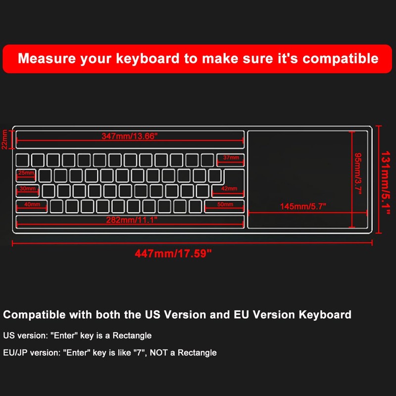 (2 Pack) Universal Clear Anti-Dust Keyboard Skin Protector Cover for