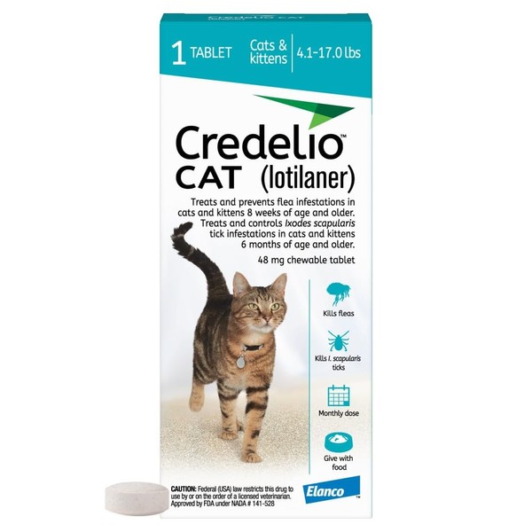 Credelio CAT Tick & Flea Infestation Prevention and Treatment for