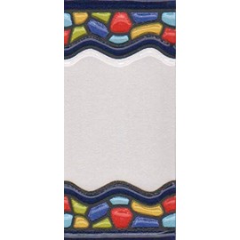 Spanish Ceramic Numbers & Letters Tiles Church Window Design Tile Size 7.5cm x 3.5cm 3 to 10 Tile Frames (Space)
