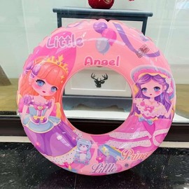 New Kids' Eco-Friendly Inflatable Swim Ring with Handle LF1763 Thick 10ea