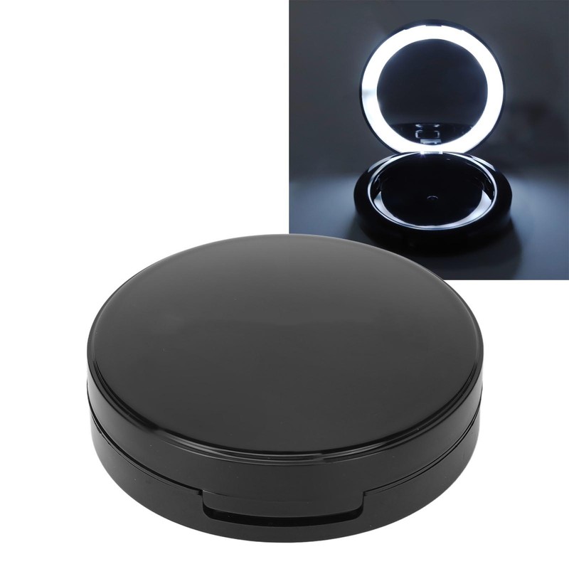 Cushion Foundation Case LED Light Round Mirror Compact Internal Case
