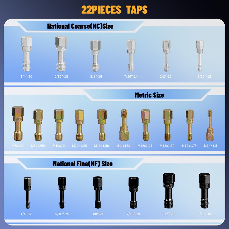 YISINIUTUO 49PCS Thread Chaser Set, Thread Repair Thread Chaser Kit