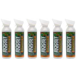 Boost Oxygen Large Sport Orange Aroma 10L Canister | Respiratory Support for Aerobic Recovery, Altitude, Performance & Health (6 Pack)