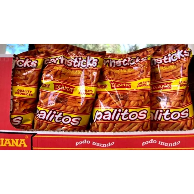 DIANA 4 PACK CRUNCHY CORN STICKS SNACK/ PALITOS DIANA