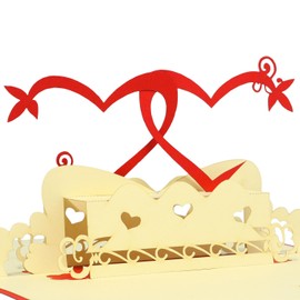 Lin Pop Up Cards Wedding Cards Wedding Invitations heart valentine's day cards 3D Greeting Cards Greeting Cards Love Wedding Pair