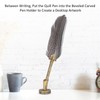 Feather Pen Exquisite Pattern Quaint Texture Comfortable Grip Stainless Steel