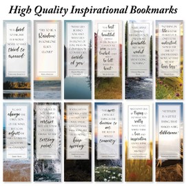 Inspirational Nature Bookmarks with Quotes - Pack of 48