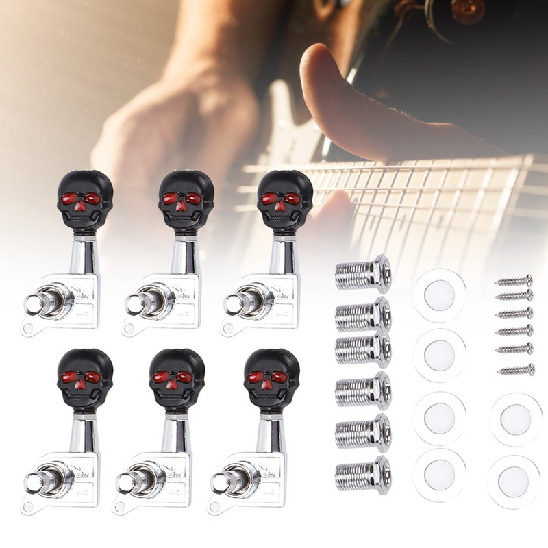 Skull Shape Tuning Peg Zinc Alloy Machine Heads Tuner Set