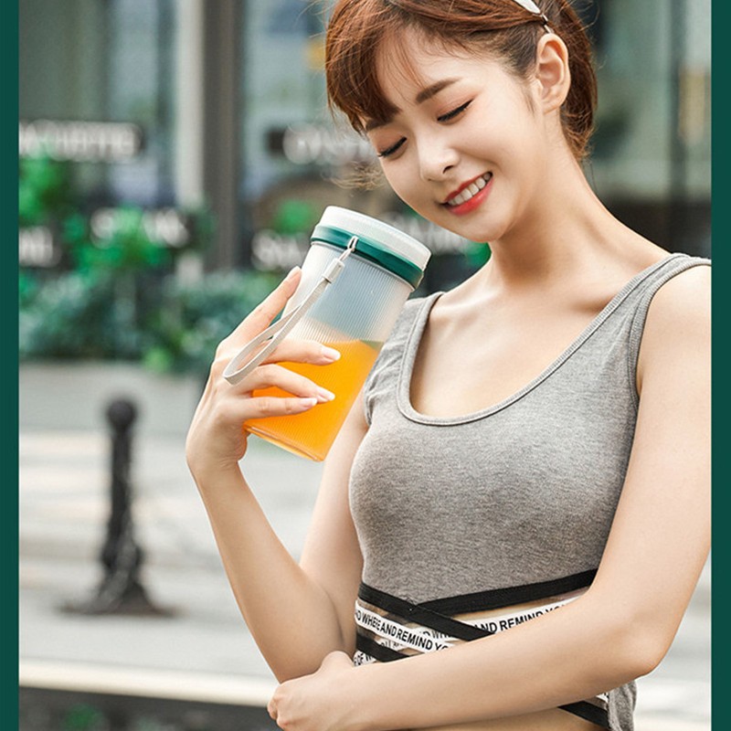 300ml USB Charging Electric Juicer Cup Security Lock Blender with