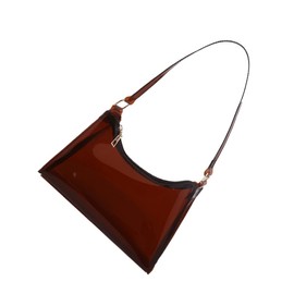 Healvian Candy Color Jelly Bag Summer PVC Armpit Bag Lightweight All-Match for Women Portable Travel Storage Pouch for Cosmetics and Daily Use