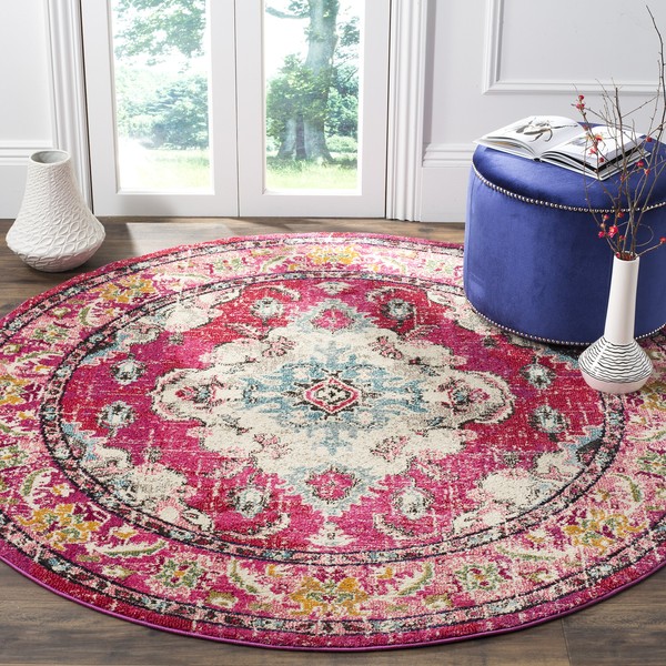 Safavieh Monaco Collection MNC243D Boho Chic Medallion Distressed Area Rug,