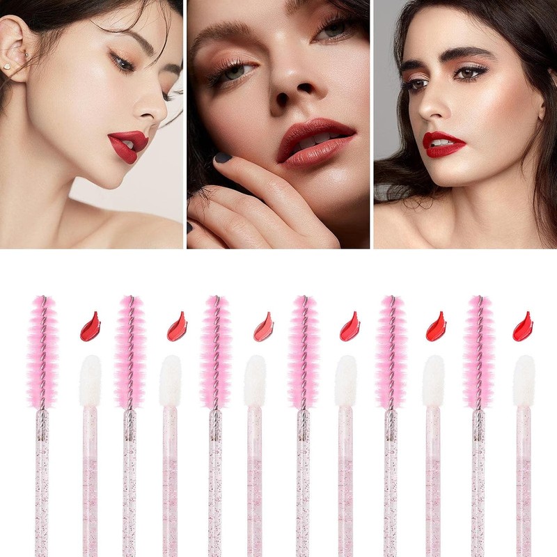 Tbestmax 400 Spoolies Varita de máscara y cepillo de labios