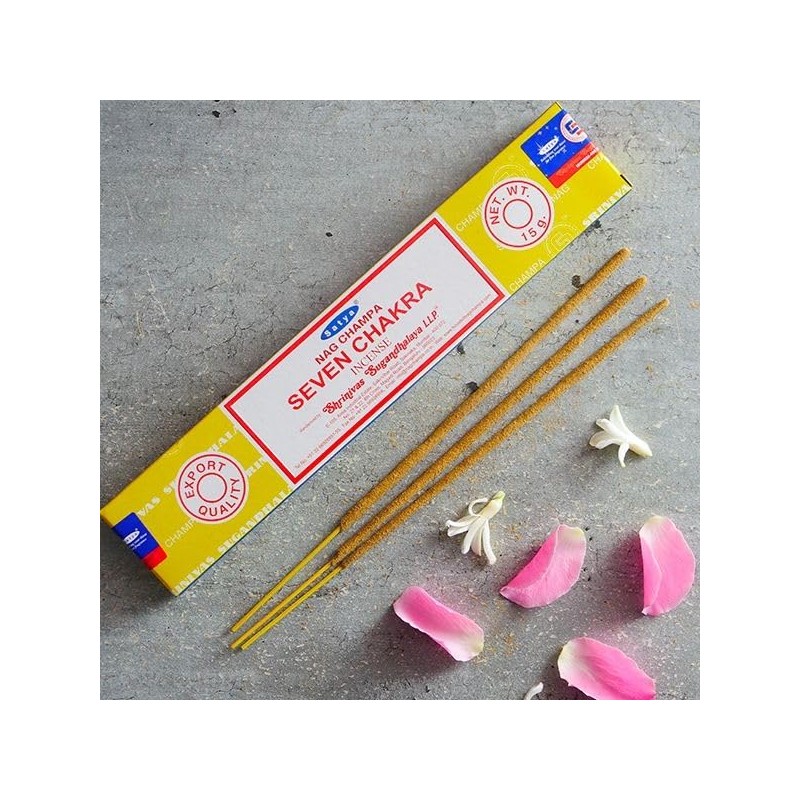 Satya Nag Champa Seven Chakra 100% Natural incense Sticks |