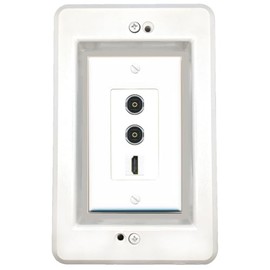 RiteAV in-Wall Cable Management Kit Recessed Outlet HDMI 2 TOSLINK Wall Plate