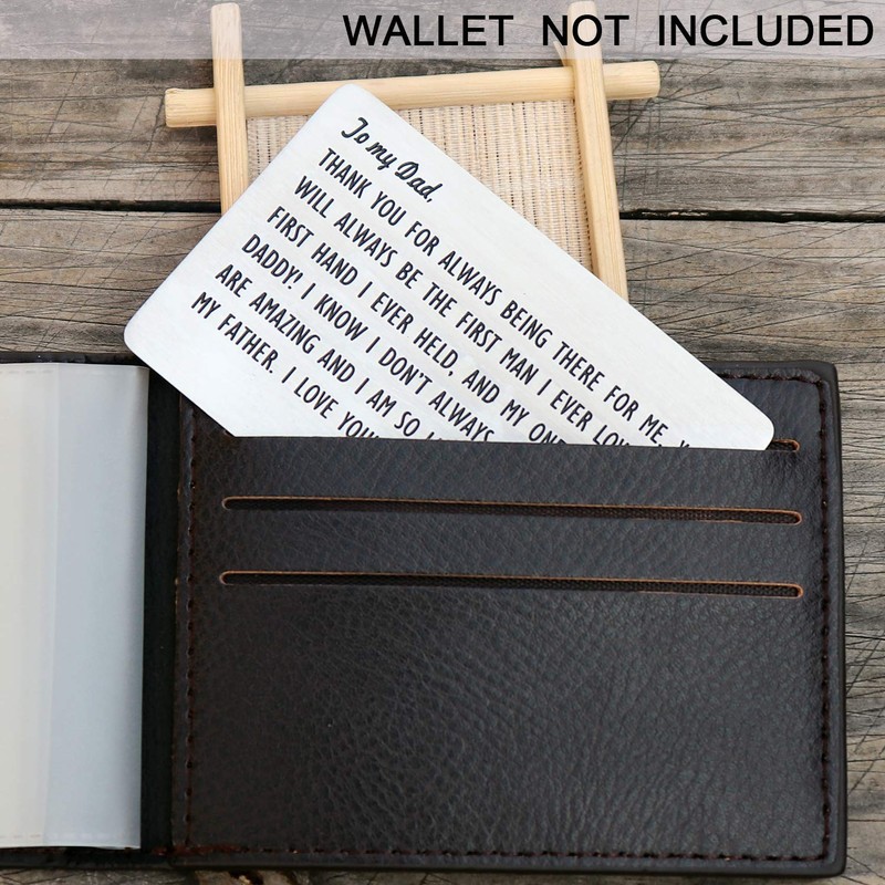 XGAKWD Dad Gifts from Daughter, Engraved Wallet Inserts for Father