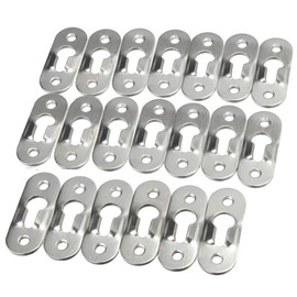 20 Pcs Keyhole Hangers Metal Fasteners for Picture Frames Mirrors Cabinet, 42 mm x 14 mm Flush Mount Hardware(no Screws)