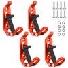 4Pcs Roof Rack Shovel Mount Kit Zinc Alloy Shovel Holder
