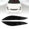 Front Headlight Eyebrow Eye Lid Cover Trim Piano Black Replacement