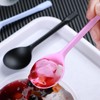 Tamnjvrr Pack of 100 Pink Extra-Heavy Weight Disposable Plastic Spoons