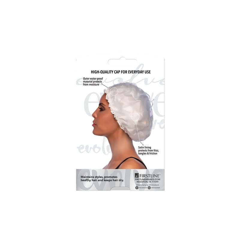 Firstline® Evolve® Go Satin Shower Cap - Ivory
